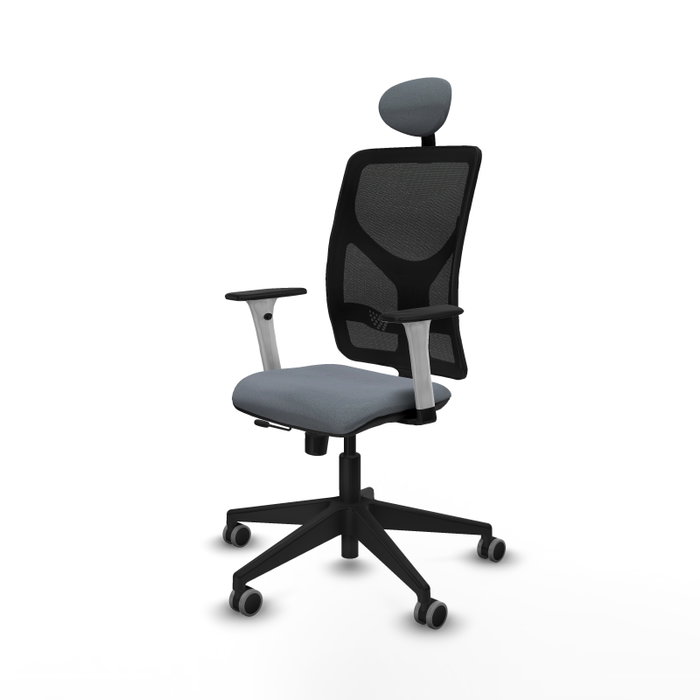 PIQUERAS Y CRESPO Silla de oficina Motilla Gris con mecanismo Sincro/Traslack
