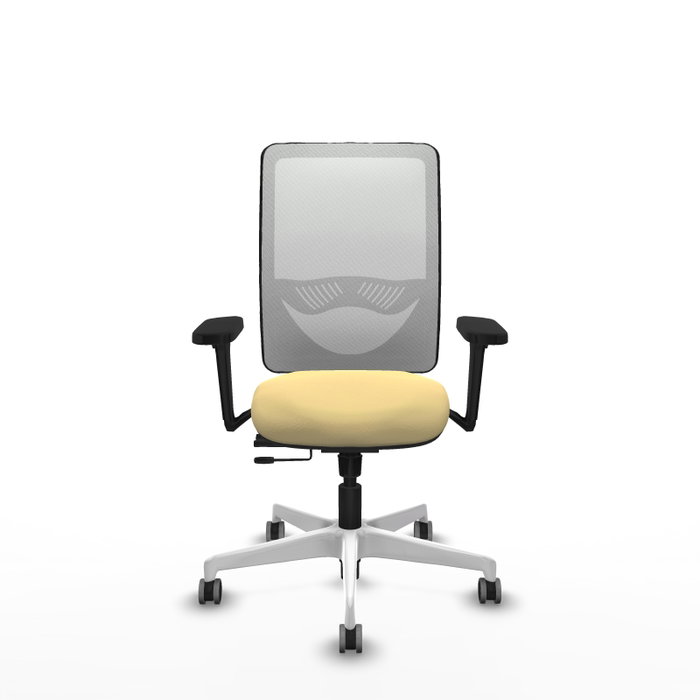 PIQUERAS Y CRESPO Silla de oficina Zulema Crema y Blanco con Mecanismo Sincro/Traslack PIQUERAS Y CRESPO Silla de oficina Zulema Crema y Blanco con Mecanismo Sincro/Traslack