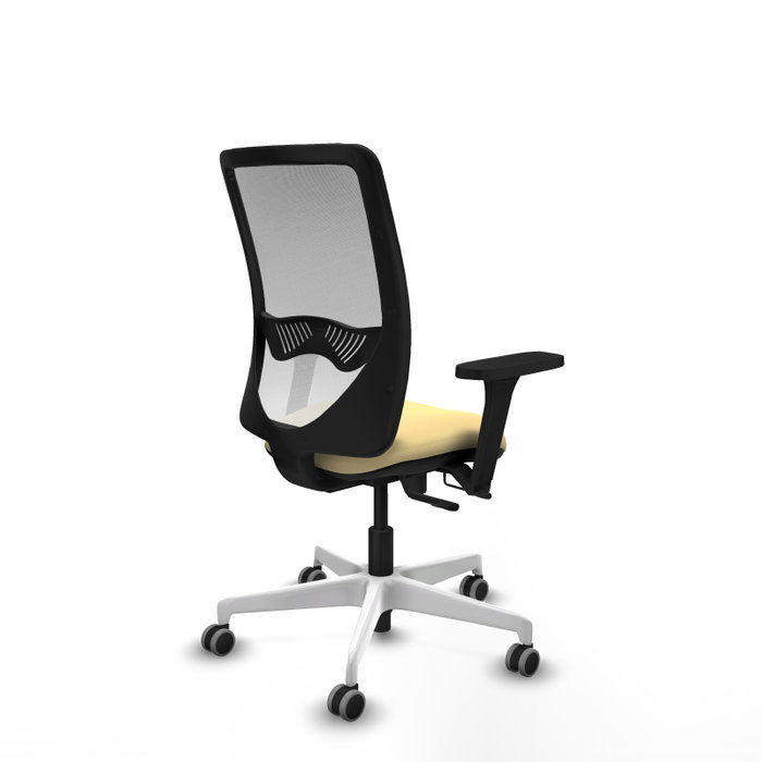 PIQUERAS Y CRESPO Silla de oficina Zulema Crema y Blanco con Mecanismo Sincro/Traslack PIQUERAS Y CRESPO Silla de oficina Zulema Crema y Blanco con Mecanismo Sincro/Traslack