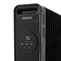 Oceanic Radiador eléctrico de baño de aceite 2500W, 13 elementos, Termostato electrónico, Mando a distancia, Temporizador 24H, Seguridad antivuelco, Negro