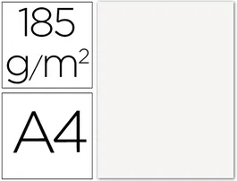 Guarro Cartulina Blanca 185 g, Paquete de 50 Hojas A4, Para Dibujo y Manualidades, Certificado FSC