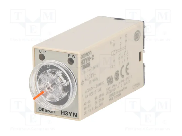 OMRON H3YN-2-24AC Relé de tiempo 24VAC DPDT
