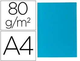 Liderpapel Subcarpeta de Papel Din A4 Celeste Intenso 80g/m2