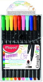 Rotulador Fibra Maped Graph Peps Estuche De 10