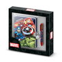 Karactermania Pack de Diario A5 y Bolígrafo Battle de Los Vengadores Avengers, Azul