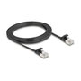 DeLOCK 81165 Cable de parcheo RJ45 plano Cat.6A U/FTP 2 m Negro