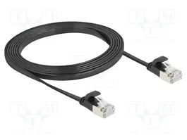 DeLOCK 81165 Cable Ethernet Plano Cat6a U/FTP 2 m Negro