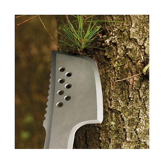 Fiskars Machete Axt Solid, Machete Hacha, Acero Inoxidable, Mango Ergonómico Naranja, Incluye Funda, Longitud 460 mm