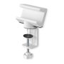 VALUE Soporte de abrazadera giratorio de 360 grados para regletas de enchufes, blanco