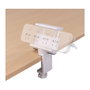 VALUE Soporte de abrazadera giratorio de 360 grados para regletas de enchufes, blanco