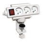 VALUE Soporte de abrazadera giratorio de 360 grados para regletas de enchufes, blanco