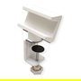 VALUE 19.99.3231 Abrazadera de Escritorio Giratoria 360 para Regleta, Soporte Pasivo con Gestión de Cables, Blanco, 100 x 172 x 61 mm