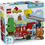 Lego - Juego de Construcción Camión de Bomberos Duplo con Manguera y Figuras de Bomberos, Juguete para niños a partir de 18 meses