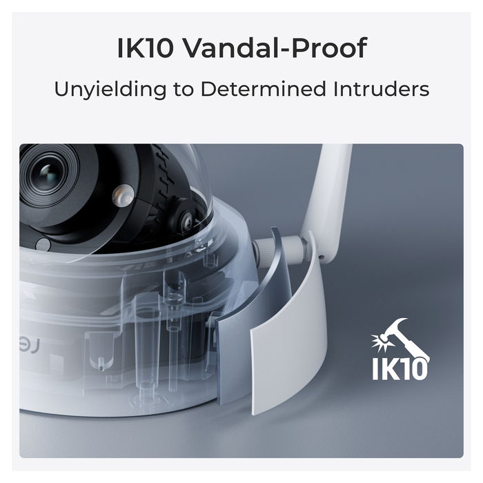 Reolink W437 Cámara de Seguridad IP WiFi Exterior 4K Interior y Exterior Inalámbrica y Cableada Google Assistant