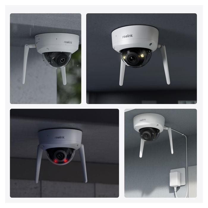 Reolink W437 Cámara de Seguridad IP WiFi Exterior 4K Interior y Exterior Inalámbrica y Cableada Google Assistant