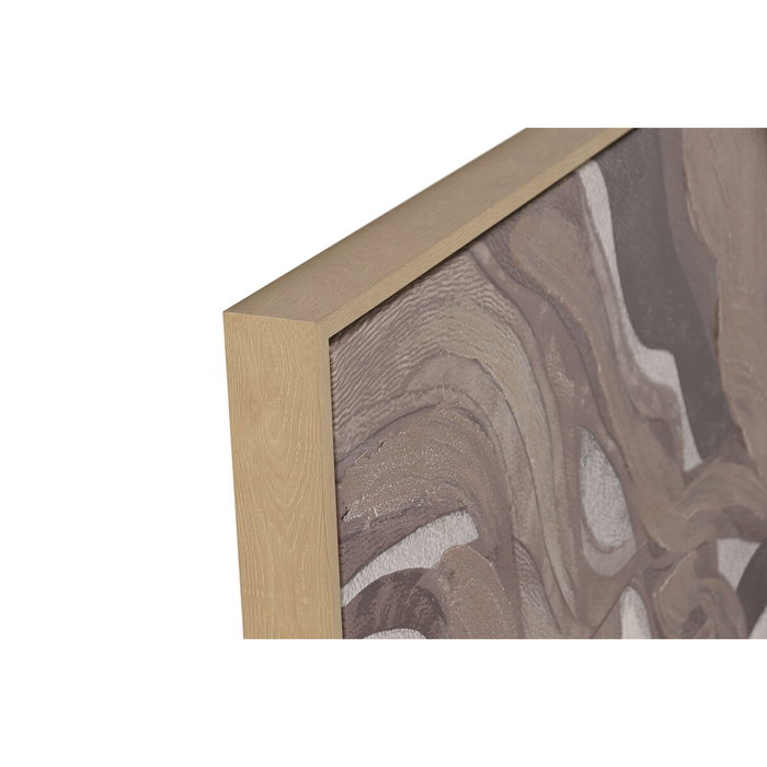 DKD Home Decor Set de 2 Cuadros Lienzo Moderno Marrón y Beige 82,5x4,5x122,5 cm