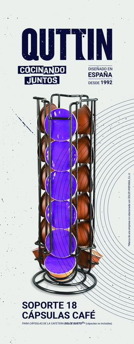 Quttin Soporte para 18 Cápsulas de Café Black (12 Unidades)