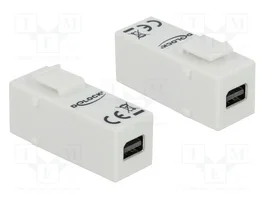 DeLOCK 86387 Módulo Keystone Mini DisplayPort a Mini DisplayPort Blanco