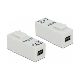 DeLOCK 86387 Módulo Keystone mini DisplayPort a mini DisplayPort Blanco