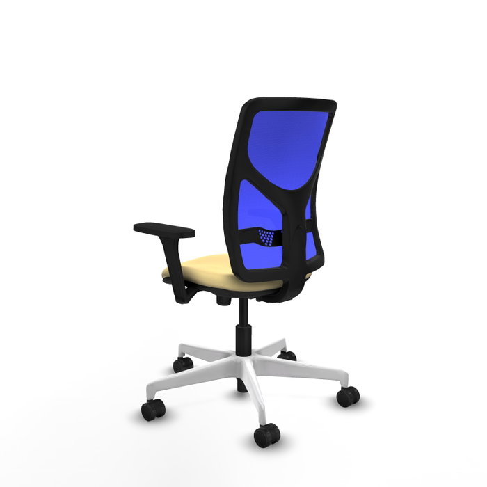 PIQUERAS Y CRESPO Silla de oficina Motilla con mecanismo Sincro, Crema y Azul PIQUERAS Y CRESPO Silla de oficina Motilla con mecanismo Sincro, Crema y Azul