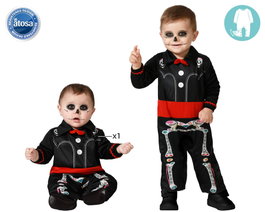 Disfraz Mono Esqueleto Colorido para Niño Bebé 24 Meses