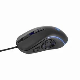 Gembird MUSG-RAGNAR-RX500 Ratón Gaming 12000 DPI, 12 Botones Programables, Iluminación LED RGB, Ergonomico para Mano Derecha, Cable Nylon, Negro