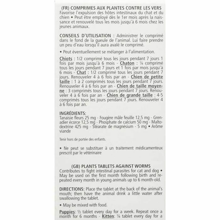 Vetocanis Tabletas contra gusanos para perros y gatos, 30 unidades Vetocanis Tabletas contra gusanos para perros y gatos, 30 unidades