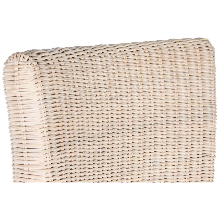 DKD Home Decor Silla de Mimbre y Mango con Cojín Blanco DKD Home Decor Silla de Mimbre y Mango con Cojín Blanco