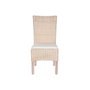 DKD Home Decor Silla de Mimbre y Mango con Cojín Blanco