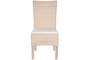 DKD Home Decor Silla Indonesia 1c24 Ratán y Madera Mango Blanco Crudo 55 x 100 x 50 cm con Cojín