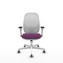 PIQUERAS Y CRESPO Silla de oficina Cilanco con mecanismo Sincro, Morado y Blanco
