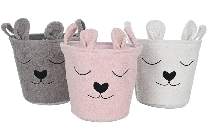 DKD Home Decor Cesta Kids Beige Marron 35 x 41 x 35 cm (3 Unidades) DKD Home Decor Cesta Kids Beige Marron 35 x 41 x 35 cm (3 Unidades)