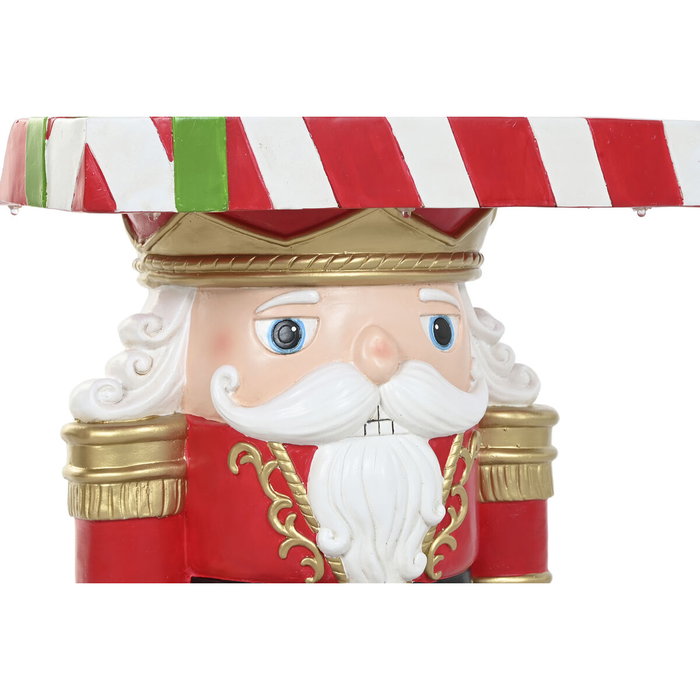 DKD Home Decor Mesita Auxiliar Cascanueces Multicolor Resina
