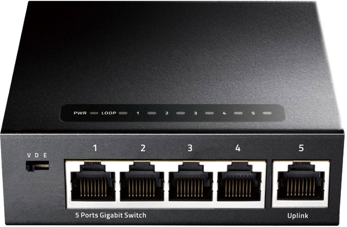 Cudy GS105 Switch Gigabit Ethernet 5 Puertos RJ-45 Negro Cudy GS105 Switch Gigabit Ethernet 5 Puertos RJ-45 Negro
