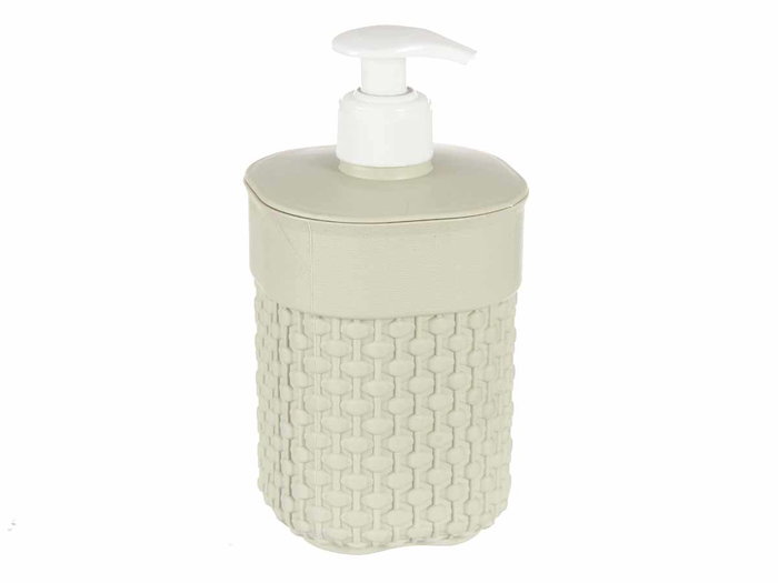 Berilo Dosificador de Baño Plástico Beige 580 ML 9x16.5x9 cm (Set de 36)