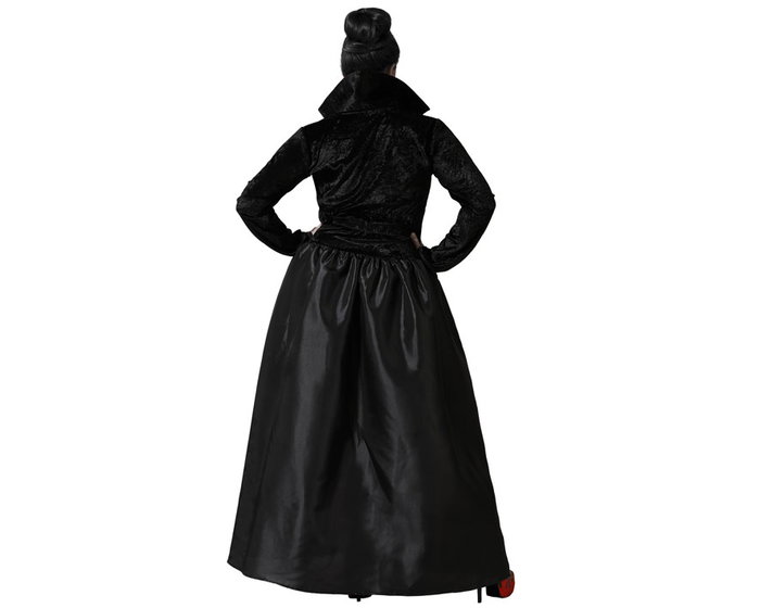 Atosa Disfraz de Vampiresa Negra con Escote Rojo para Mujer Adulta XXL Atosa Disfraz de Vampiresa Negra con Escote Rojo para Mujer Adulta XXL