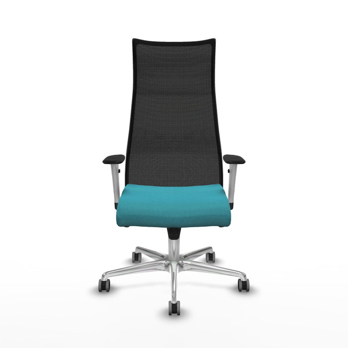 PIQUERAS Y CRESPO Sillón Albacete con Mecanismo Sincro, Tela Turquesa y Malla Negro PIQUERAS Y CRESPO Sillón Albacete con Mecanismo Sincro, Tela Turquesa y Malla Negro