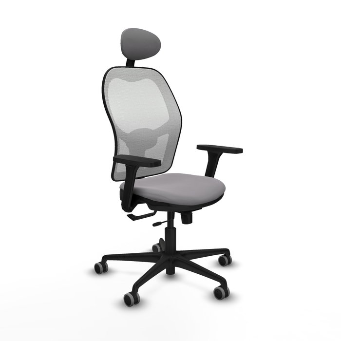 PIQUERAS Y CRESPO Silla de oficina Jorquera Gris/Blanco con Mecanismo Sincro/Traslack PIQUERAS Y CRESPO Silla de oficina Jorquera Gris/Blanco con Mecanismo Sincro/Traslack