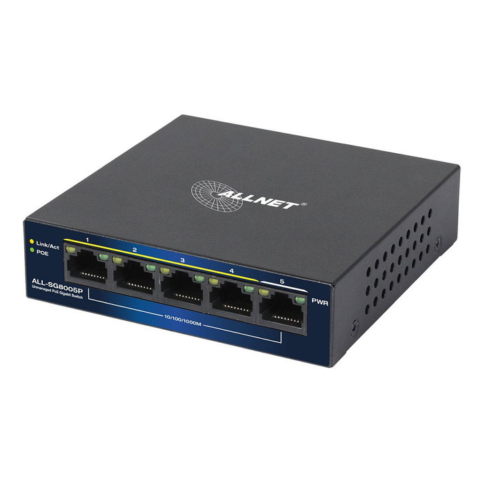 ALLNET ALL-SG8005P Switch PoE Gigabit Ethernet No Administrado de 5 Puertos