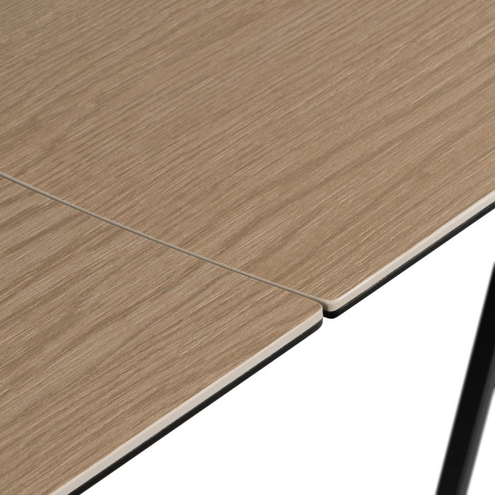 Mesa Extensible Natural-Negro 180 X 90 X 76 cm