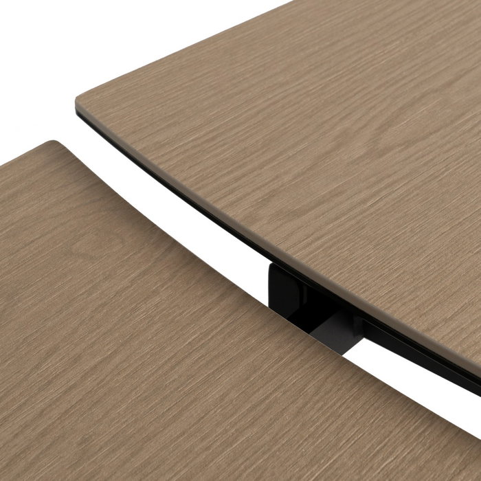 Mesa Extensible Natural-Negro 180 X 90 X 76 cm