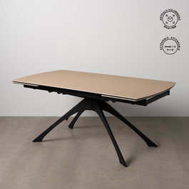 Mesa Extensible Natural-Negro 180 X 90 X 76 cm