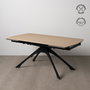 Mesa Extensible Natural-Negro 180 X 90 X 76 cm