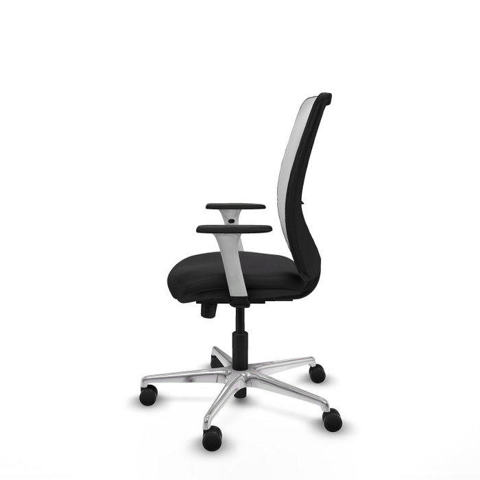 PIQUERAS Y CRESPO Silla de oficina Zulema con mecanismo Sincro/Traslack, Negro y Blanco