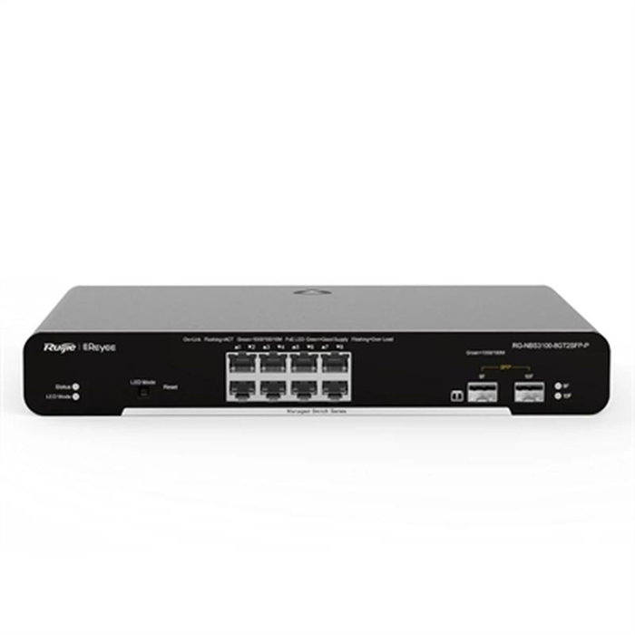 Ruijie Networks RG-NBS3100-8GT2SFP-P Switch Gestionado L2 Gigabit Ethernet PoE Negro Ruijie Networks RG-NBS3100-8GT2SFP-P Switch Gestionado L2 Gigabit Ethernet PoE Negro