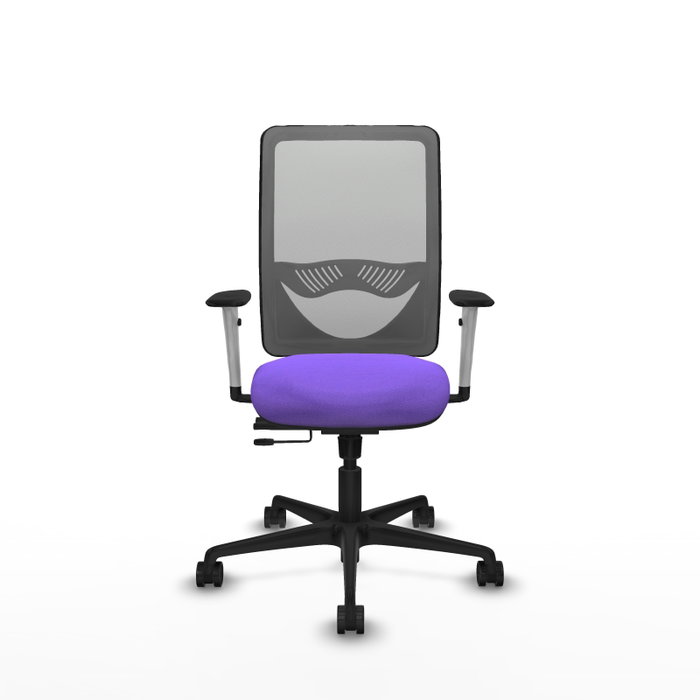 PIQUERAS Y CRESPO Silla de oficina Zulema con mecanismo Sincro/Traslack, Tela Lila y Malla Gris PIQUERAS Y CRESPO Silla de oficina Zulema con mecanismo Sincro/Traslack, Tela Lila y Malla Gris