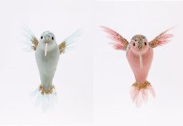 DKD Home Decor Figura Colibrí Surtido de 2 Unidades