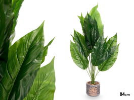 Ibergarden Maceta Redonda Planta Hoja Punta Gr Plastico Magnesio Verde 35x90x35 cm (Set de 4)