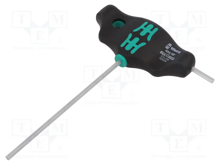 WERA Destornillador Allen HEX 3mm serie 400 con punta larga de 100mm WERA Destornillador Allen HEX 3mm serie 400 con punta larga de 100mm