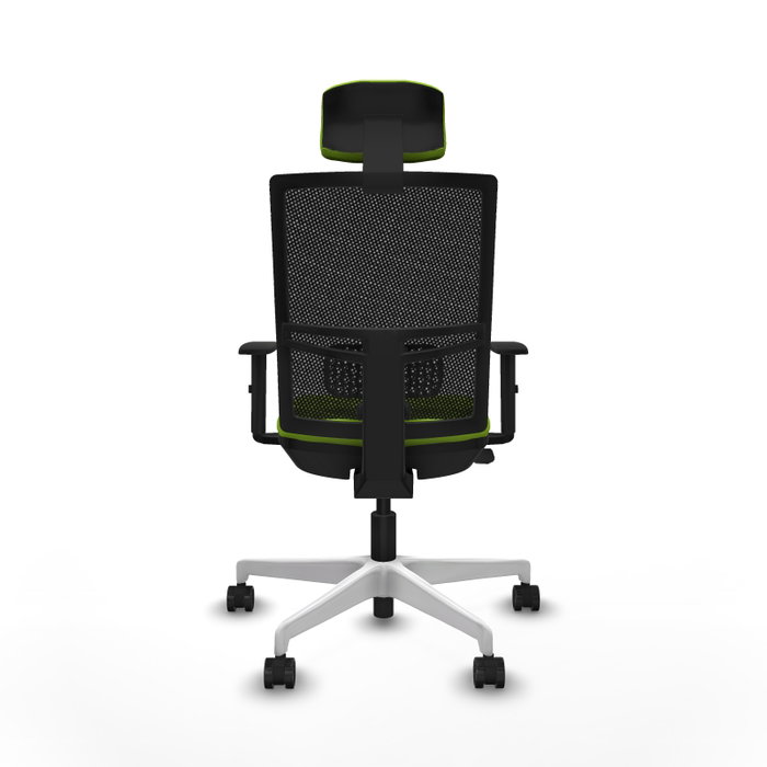 PIQUERAS Y CRESPO Silla de oficina Yunquera con mecanismo Sincro/Traslack, Pistacho y Negro